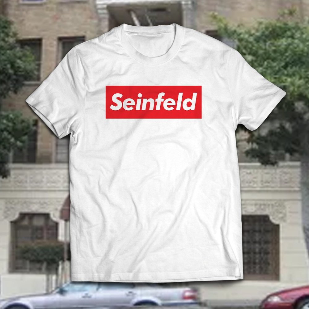 Seinfeld White 90s Vintage Funny Box Logo Tee